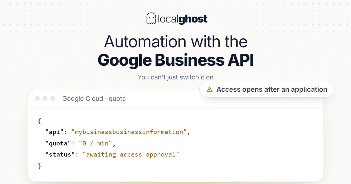 Cover: Google Business API Automation