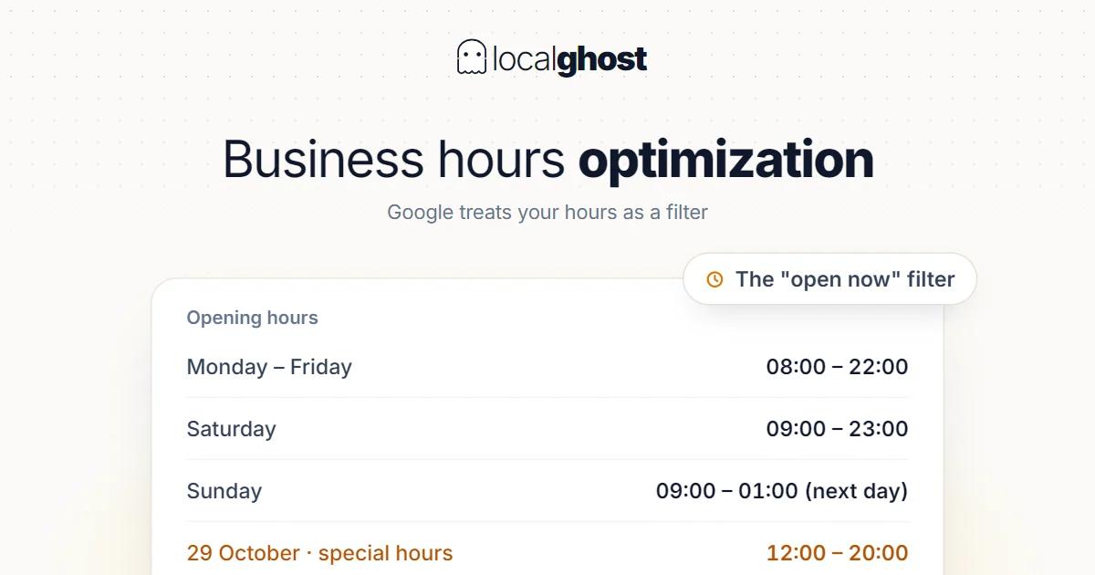 Cover: Google Business Hours Optimization