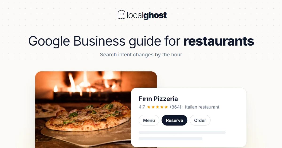 Cover: Google Business Guide for Restaurants