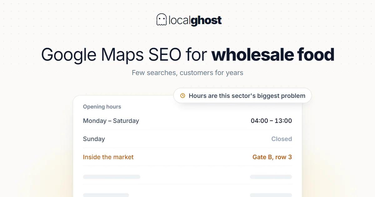Cover: Google Maps SEO for Wholesale Food Suppliers