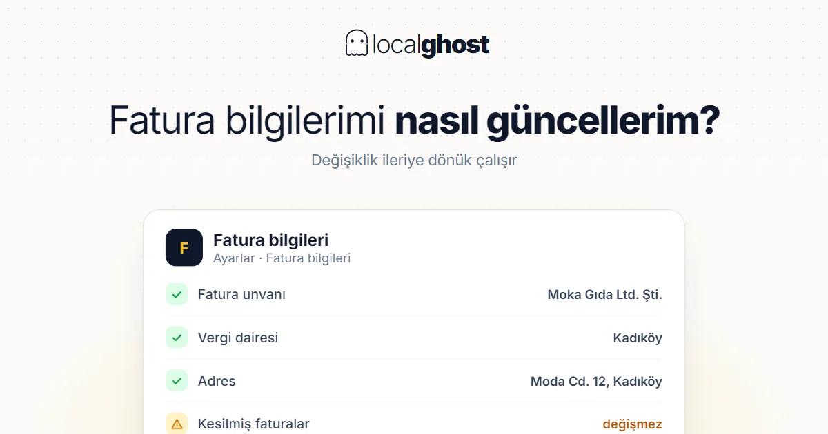 Kapak: Fatura Bilgilerimi Nasıl Güncellerim?