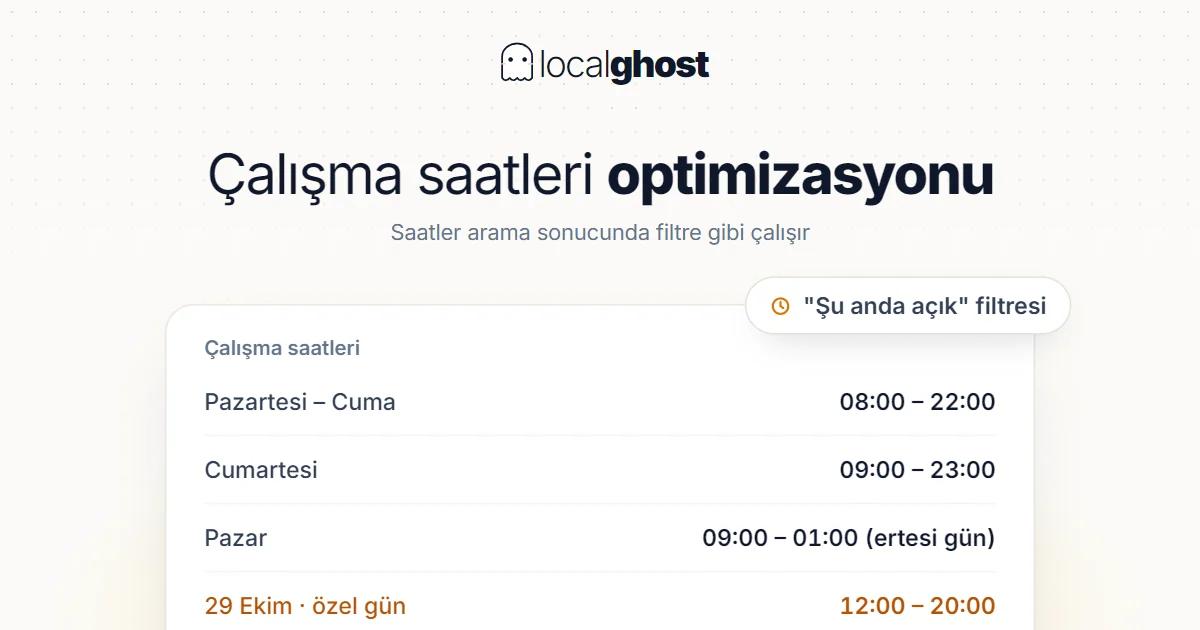 Kapak: Google Business Çalışma Saatleri Optimizasyonu