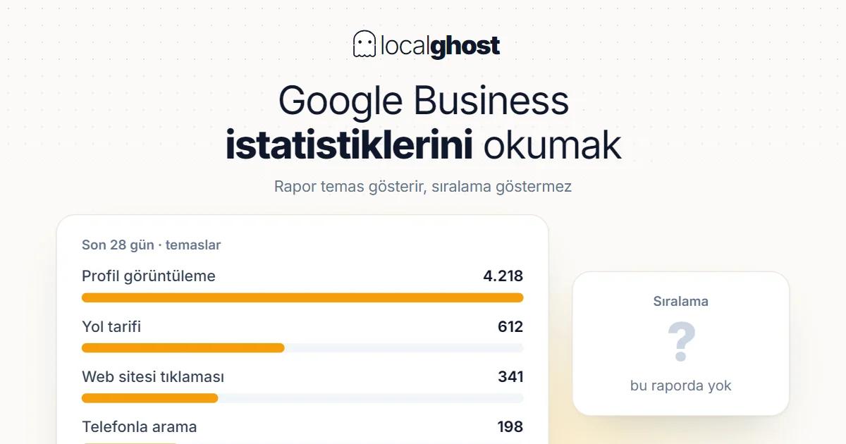 Kapak: Google Business İstatistiklerini Okuma ve Yorumlama