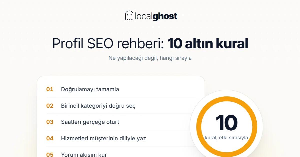Kapak: Google Business Profile SEO Rehberi: 10 Altın Kural