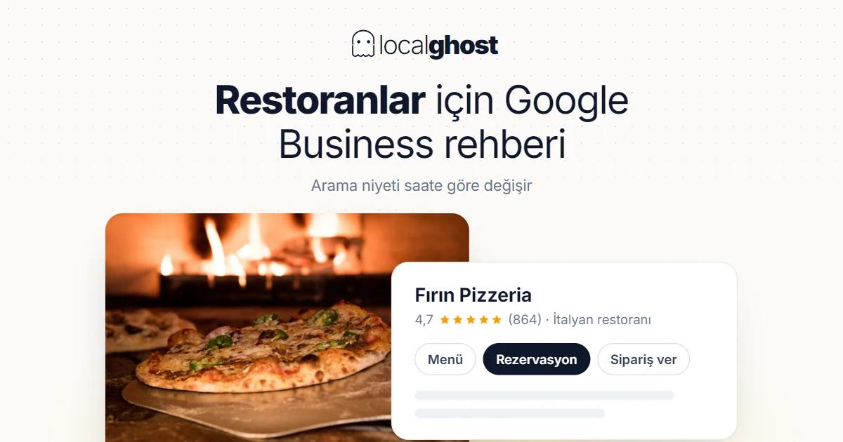 Kapak: Restoranlar İçin Google Business Rehberi