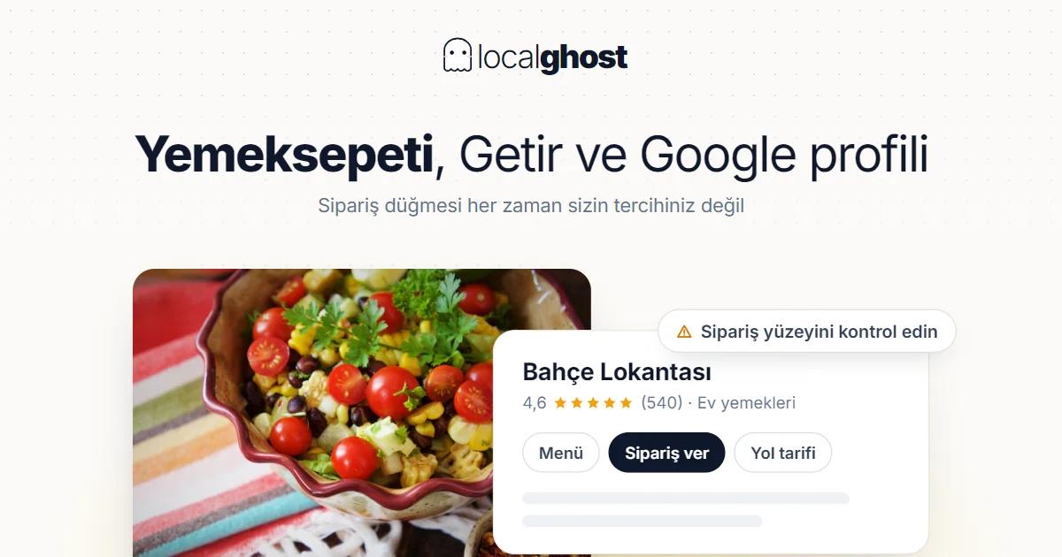 Kapak: Yemeksepeti, Getir ve Google Business Uyumu