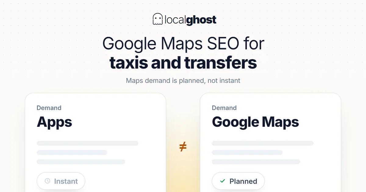 Cover: Google Maps SEO for Taxi and Airport Transfer Services